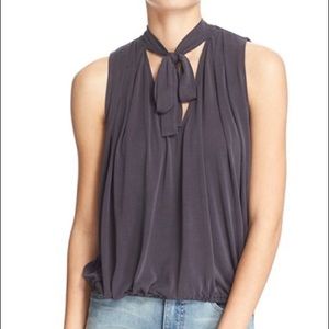 Free People forget me not grey tank top size M